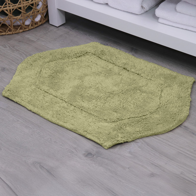 Tapis pour salle de bain Morissette, Vert, L 24 po x L 40 po