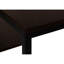 Table d'appoint pour hall d'entrée - Stratifié brun et base en métal noir, contemporain pour chambre étroite avec base supérieure