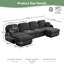 Canapé modulaire surdimensionné en U de 137 po en chenille de 137 po, canapé profond avec 2 repose-pieds amovibles, coussins exquis, pieds de cadre encastrés, assemblage facile, convient à un grand salon-888763535