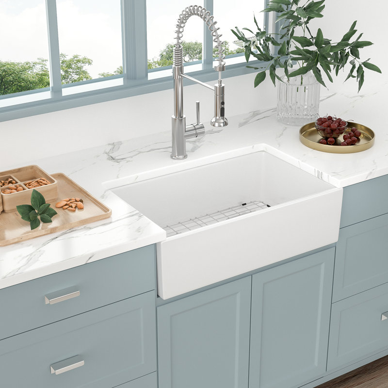 33'' L Single Bowl Ceramic Kitchen Sink