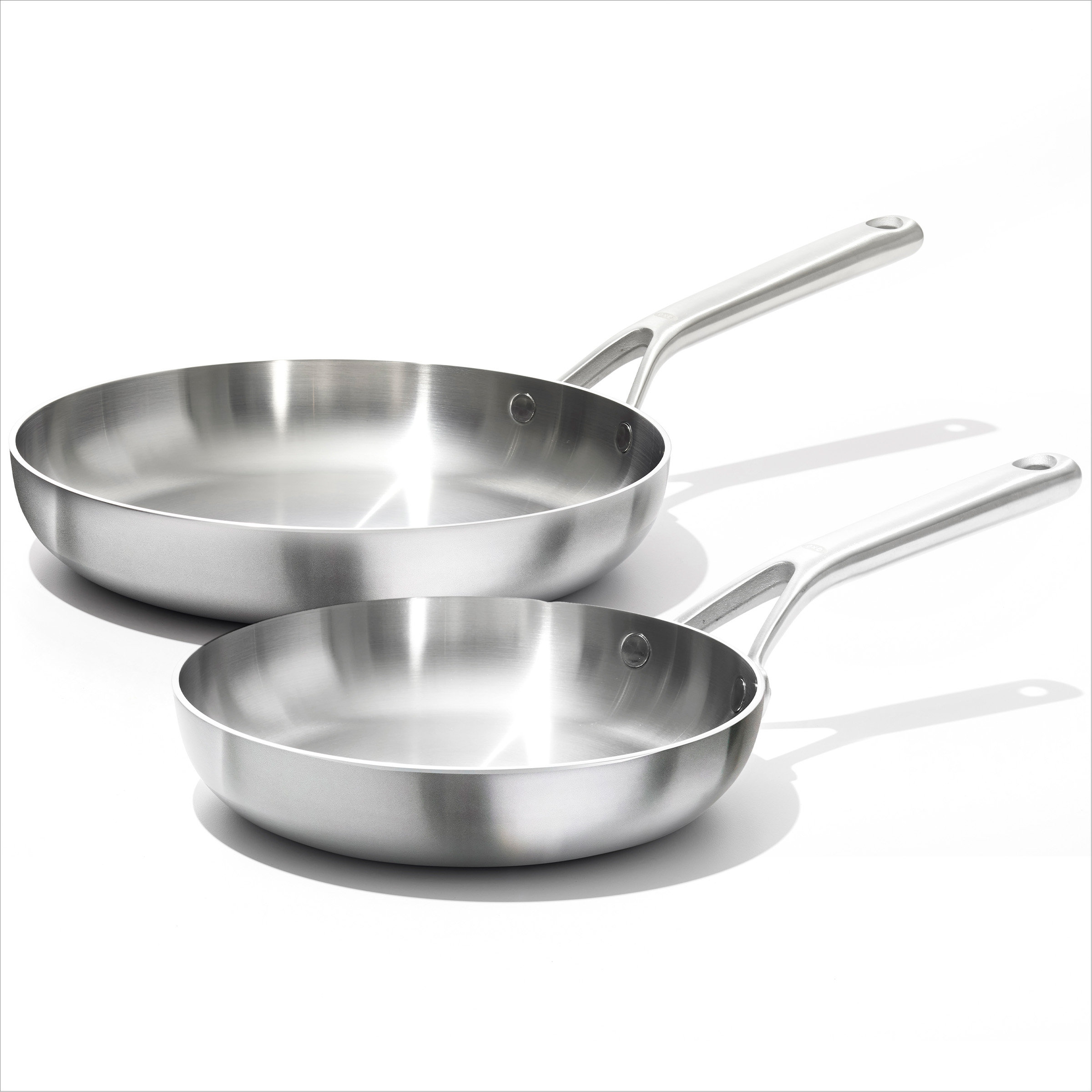 OXO Mira 3-Ply Stainless Steel Frying Pan Set, 8