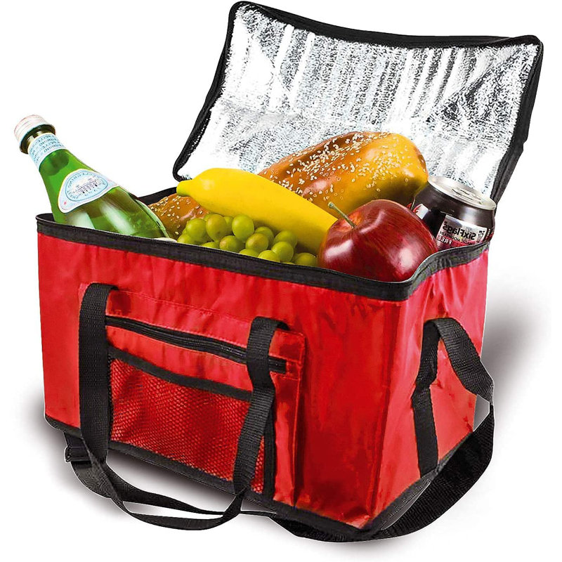 Insulated Picnic Cooler, Red