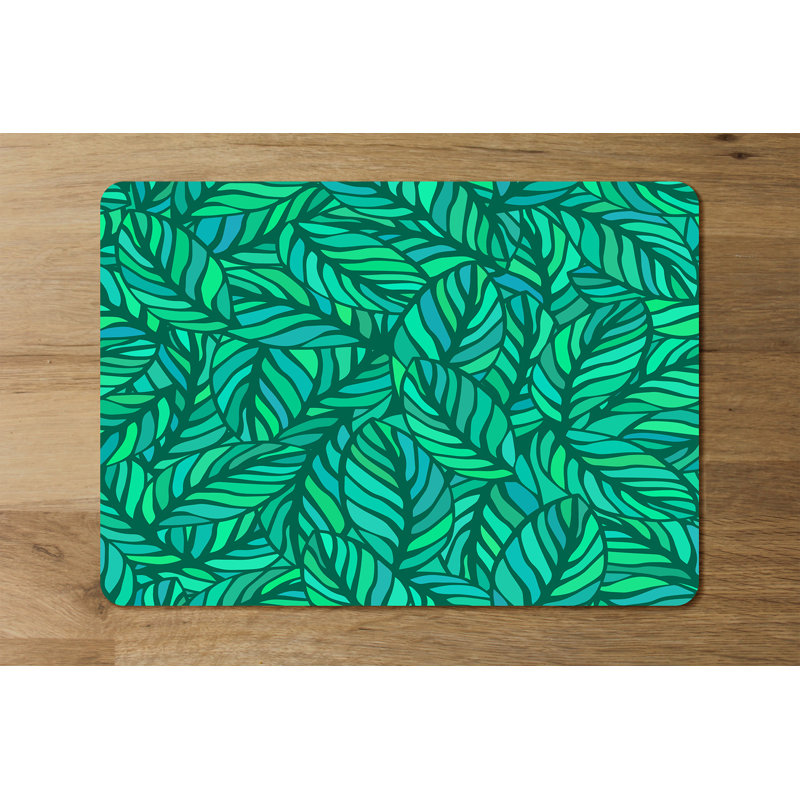 Drucy Wood Floral Rectangle Placemat