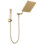Pomme de douche à pluie or brossée Delta et douchette à main, pomme de douche carrée de 10 pouces, pomme de douche à pluie, bronze champagne 