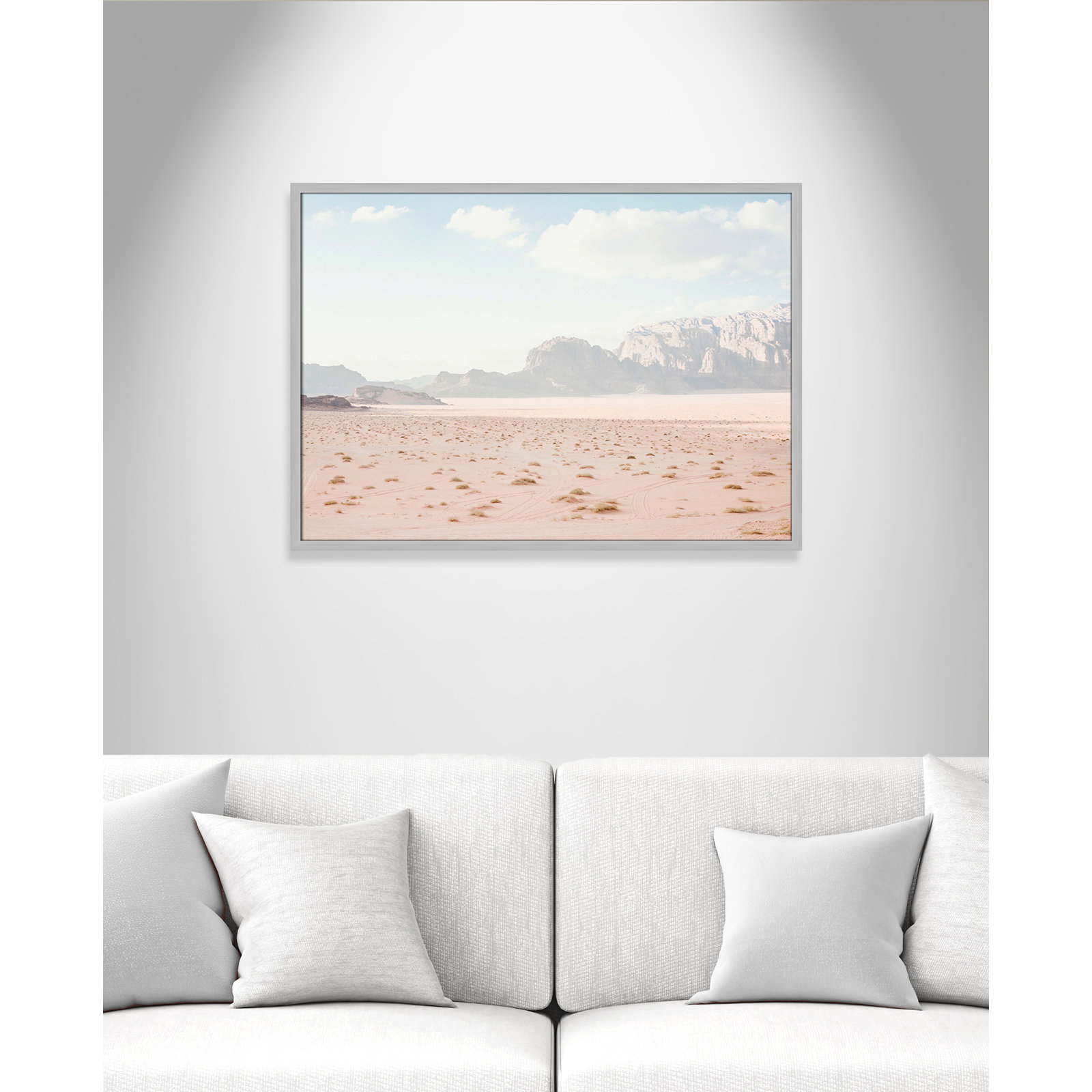Tire Tracks "Tire Tracks" Print, Matte Silver Framed, 35.5" W x 25.5" H