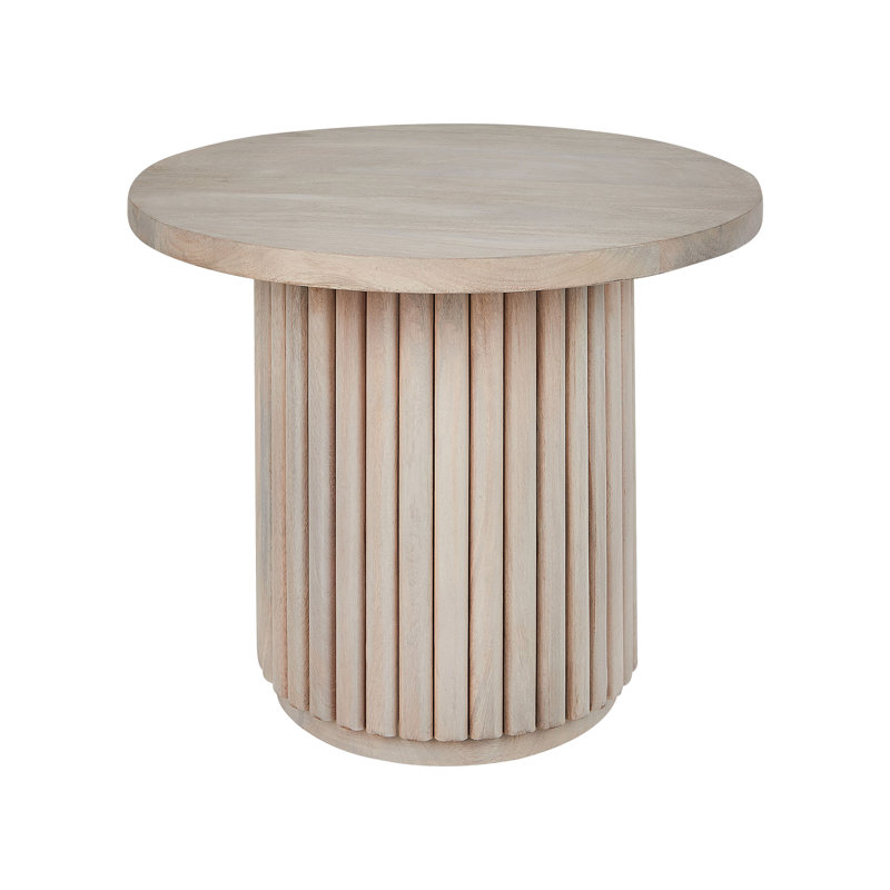 Angadreme Solid Wood Pedestal Coffee Table, Brown