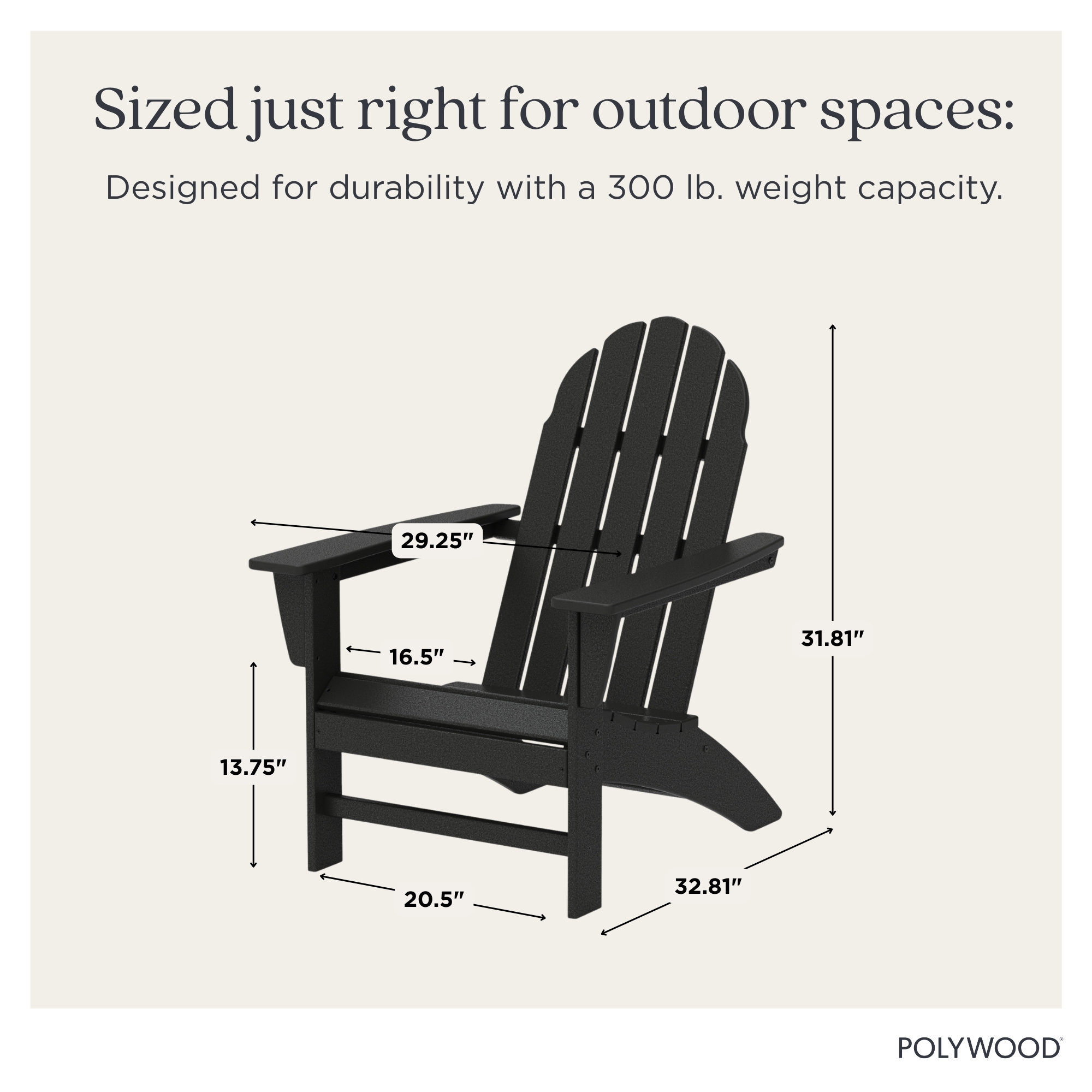 Vineyard Adirondack Chair, Teak