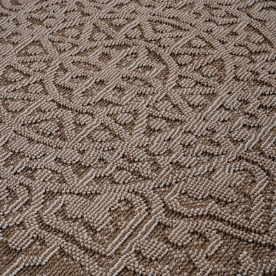 Loom & 8x10 Beige Medallion Area Rug - , Stain-, Non-shedding, For Dining Room Collection Stain , Bedroom Entryway