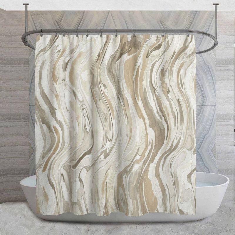 Rideau de douche Marble Flow, H 73 po x l 70 po