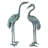 Curved and Straight Neck Crane Statue Set-9559104