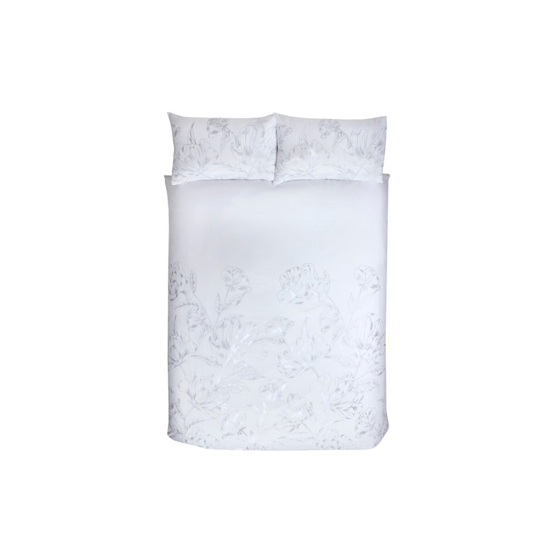 Boswell Polyester Floral Duvet Cover Set with Pillowcases, Blush, Single - 1 Standard Pillowcase