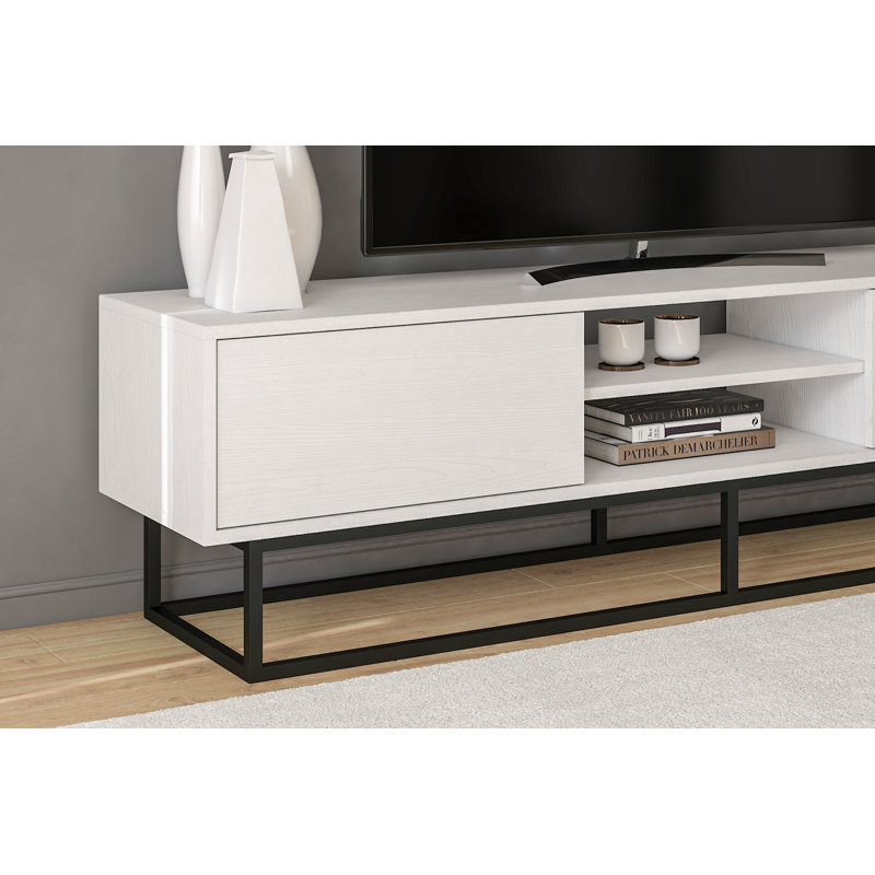 Fitzgibbon 71'' Iron Legs Media Console, White