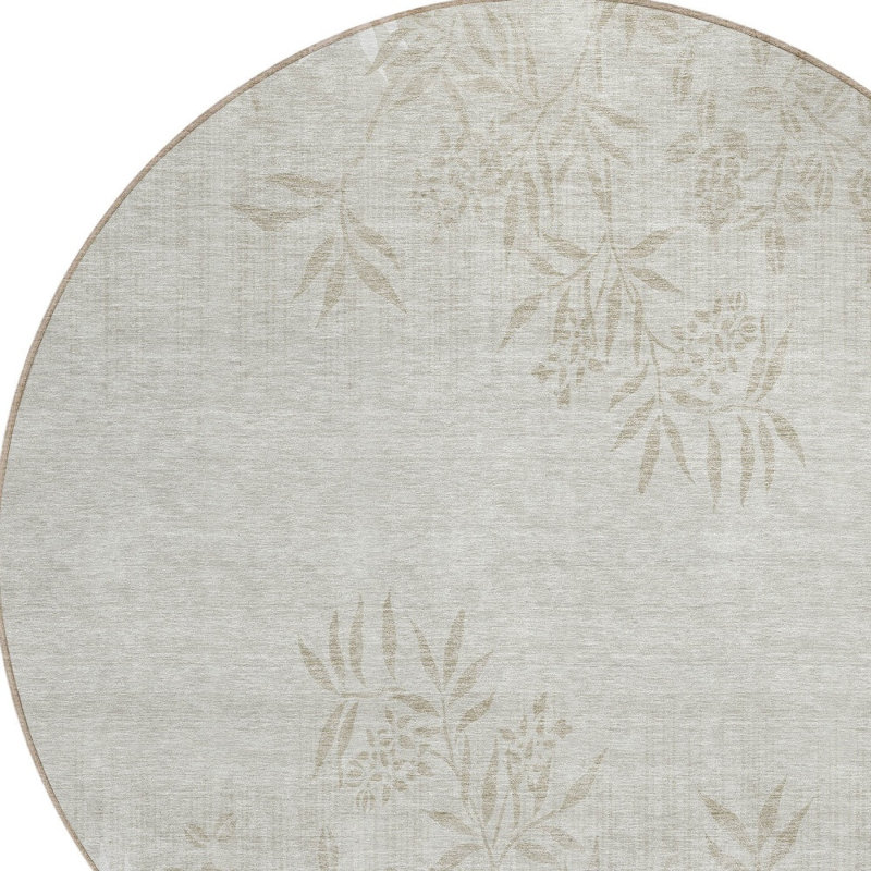 Tapis floral rond 8 po