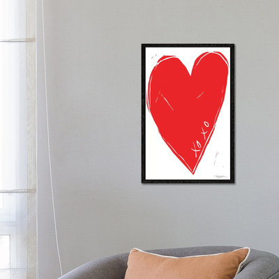 XOXO Heart 1 Piece Wall Art on Canvas