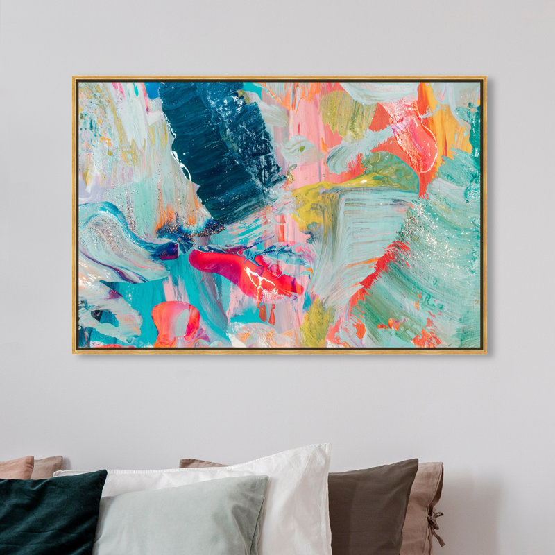 «Abstract That Love Feeling», impression sur toile, Toile encadrée, H 36 po x l 54 po, White