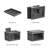 Storage Bins With Lids - Fabric Storage Boxes With Lids, Collapsible Storage Bins With Window, Decorative Closet Organizers And Storage For Clothes, Towels, Books, 3 Pack, Dark Grey