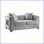 Ensemble de salon 3 pièces en velours moderne avec détails dorés - canapé, causeuse, fauteuil - argent | Argent | Bois | Velours