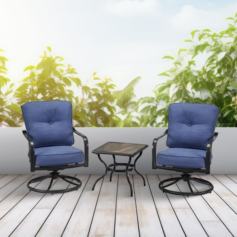 Jasmeet 2 - Person Patio Dining Set Square Table