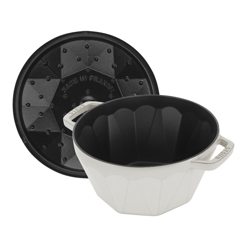 Cocotte ronde en fonte 2,8 L La Cocotte, Truffe blanche