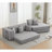 Boneless Folding Convertible Out Sleeper Sofa Bed, 2-in-1 Combination, 3-Seat Upholstered, Lamb Velvet Fabric for Living Room-2143498588