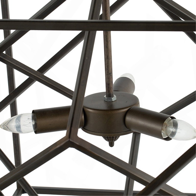 3 - Light Metal Chandelier, Hanging Light Fixture With Adjustable Chain For Kitchen Dining Room Foyer Entryway, Bulb Not Included
