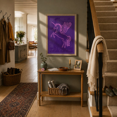 Winged Unicorn Fantasy - Framed Print