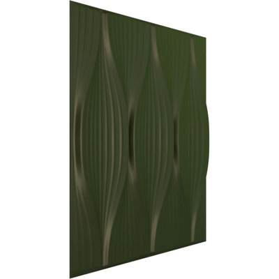 19 5/8"W x 19 5/8"H Willow EnduraWall Decorative 3D Wall Panel, UltraCover Satin Canyon Green (Covers 2.67 Sq. Ft.)