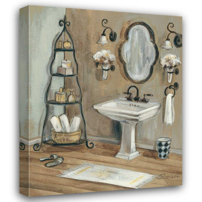Art sur toile tendue avec châssis Red Barrel Studio® Vassileva, Silvia, French Bath I, H 24 po x l 20 po