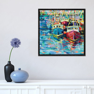 Stonington Docks 1 Piece Painting on Canvas