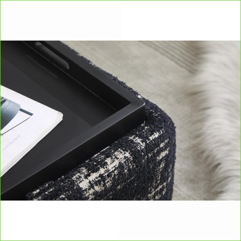 Table basse moderne en polyester pour salon / chambre à coucher, peu encombrante Assemblage facile en 10 à 20 minutes