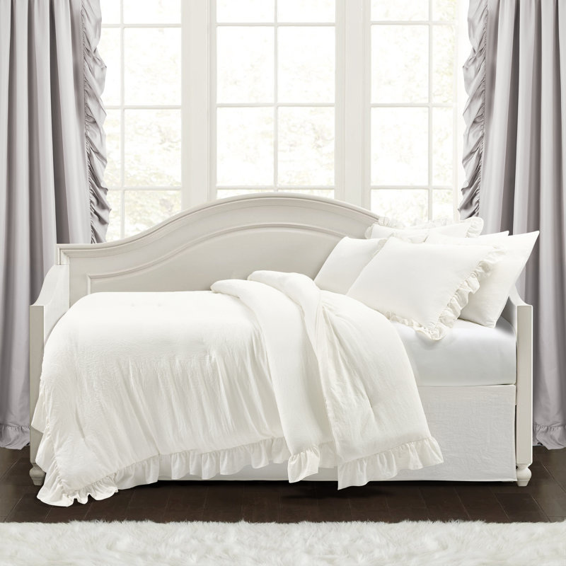 Reyna Microfiber 6 Piece Comforter Set, White