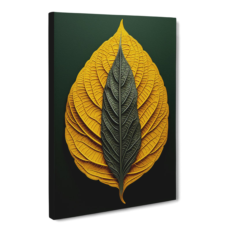 Leaf Op - Wrapped Canvas, 50cm H x 35cm W x 3cm D