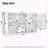 55 Inch Wall-Mount 3-in-1 Mirror Cabinet with Adjustable Shelf