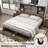 Tryston Sherell Wooden Bookcase King Bed Frame, Brown-1959485262-1959485360