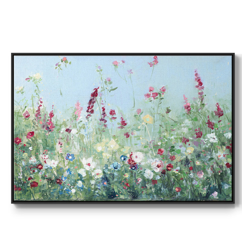 Sweet Summer Meadow, reproduction d'art sur toile, H 25 po x l 37 po x P 2 po, Noir