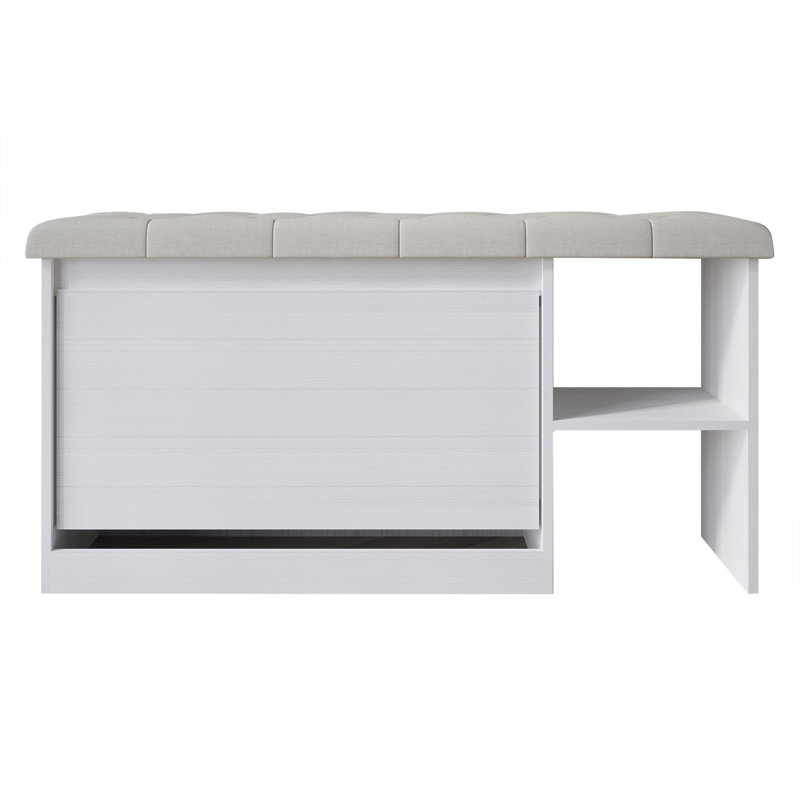 Banc de rangement pour chaussures 11 paires, Blanc