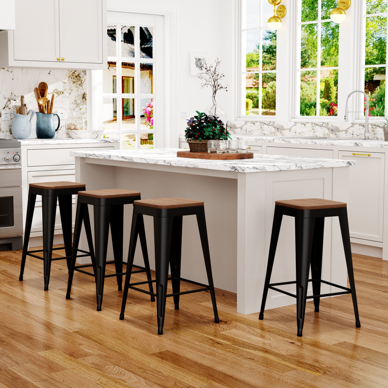 Hartung Counter Stool, Counter Stool (24” Seat Height), Black