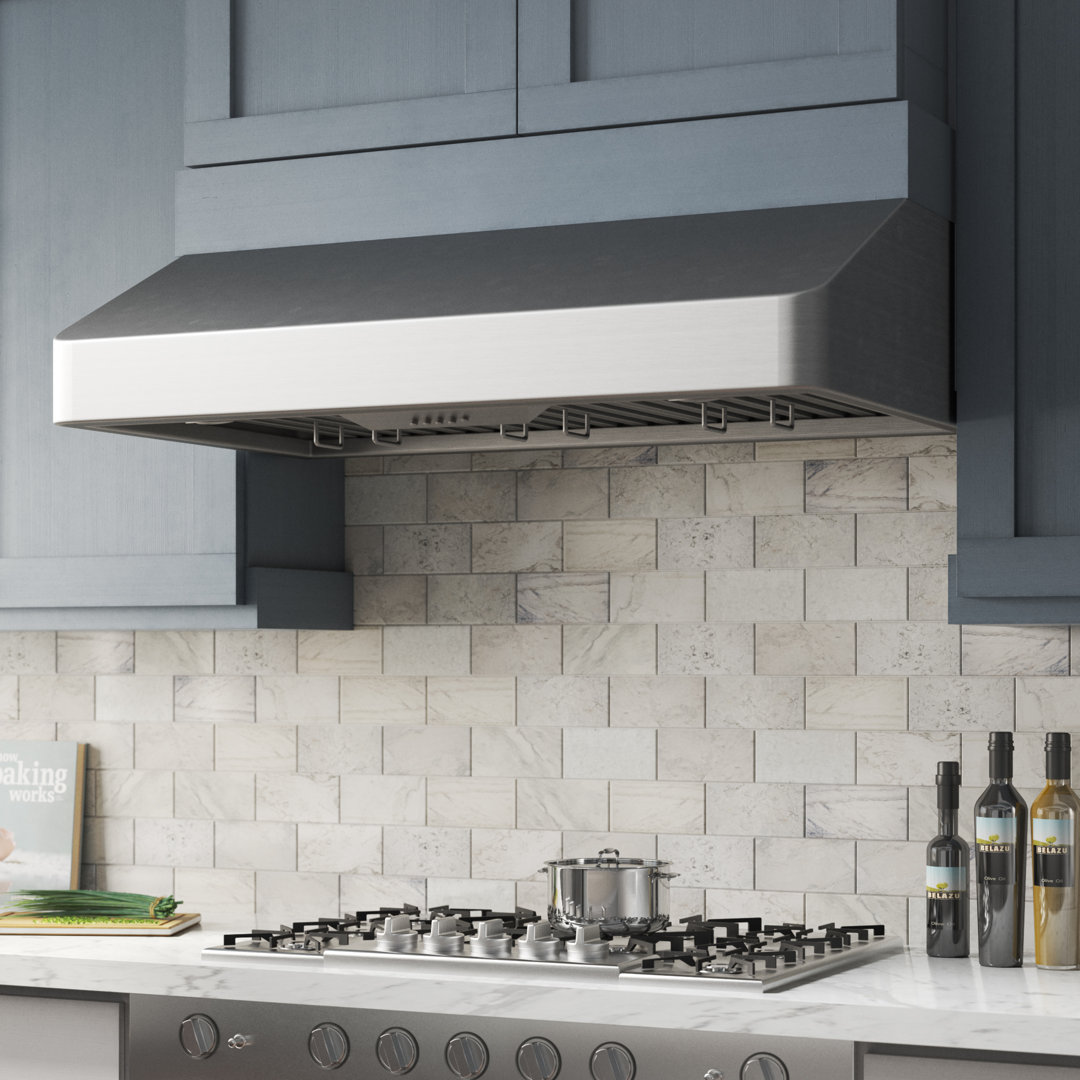 Cosmo 2 Piece Kitchen Appliance Package with 36'' Gas Freestanding Range , and Under Cabinet Range Hood Cosmo