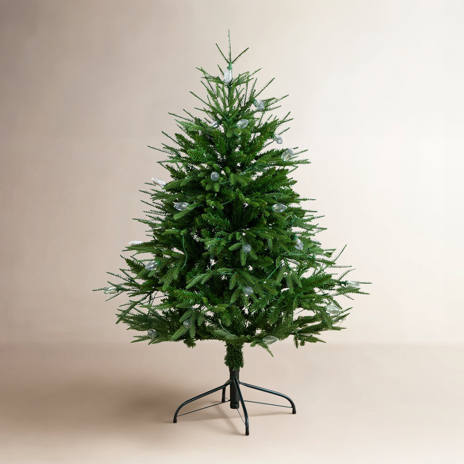 Pre-Lit Pine Christmas Tree, 4ft