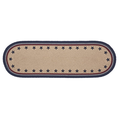 My Country Oval Runner Stencil Stars 12x60