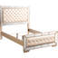 Grand lit moderne Pearl, de style enchanteur, H 64 po x l 65 po x P 92 po, lit à assemblage rapide avec une touche minimaliste, X