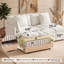 Ensemble de salon 3 pièces avec causeuse et 2 chaises d'appoint, revêtement texturé riche, blanc crème