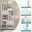 151 H X 72 W Corner Shelf Unit Wooden Bookcase for Living Room-2051421692