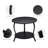 Small Round Coffee Table With Open Storage,23" 2-Tier Coffee Side Tables-372390549