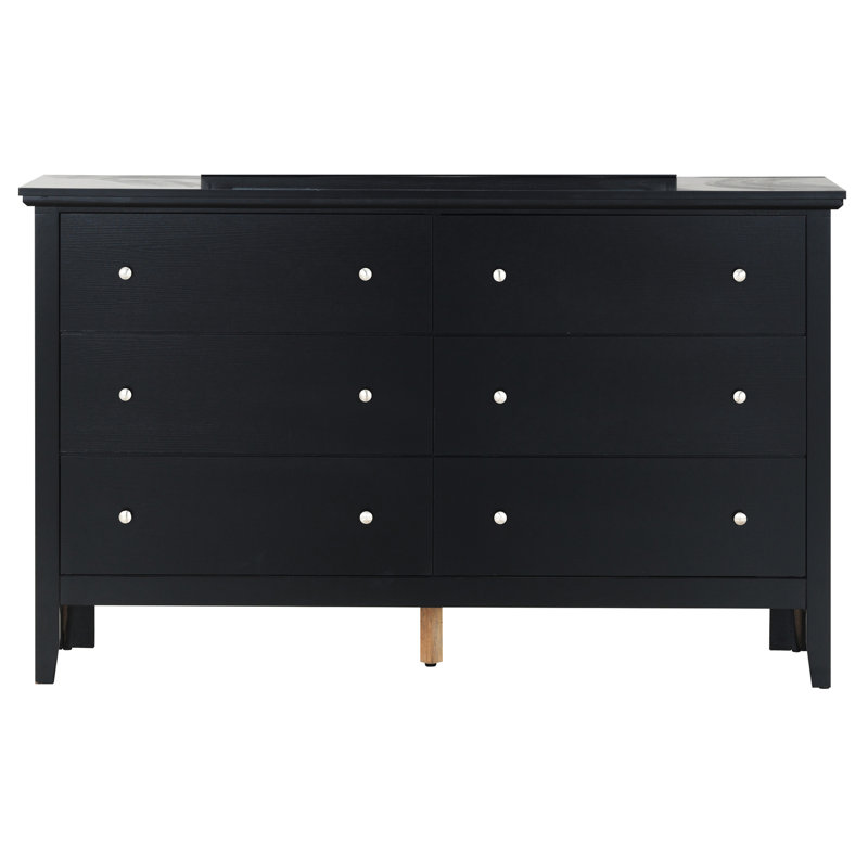 Commode Gl13 Furniture G1336-d en noir - chambre à coucher entièrement assemblée avec un design élégant
