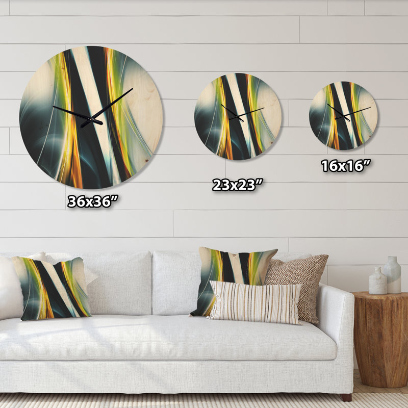 Horloge murale Fractal Lines, Grand