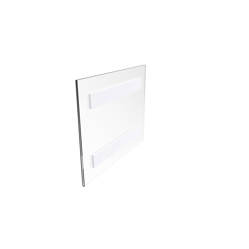 Fixturedisplays® Clear Wall-Mount/ Window Signs Plexiglass Acrylic Feature 11"W X 8.5"H Landscape Frame Wall Mount 12067