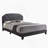 Grey Upholstered Queen Bed