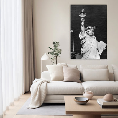 1960S Statue Of Liberty Shown From Waist Up Classic Retro Vintage City Wall Art