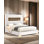 Magnifique meuble de chambre à coucher pour lit de grande taille de couleur blanche 1pc